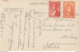 CARTOLINA GRECIA 1930 DIRETTA ITALIA 50+2 (YK1797 - Briefe U. Dokumente