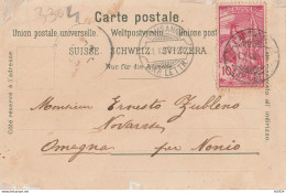 CARTOLINA POSTALE SVIZZERA 10 JUBILEE TIMBRO LAUSANNE 1900 (YK1775 - Briefe U. Dokumente