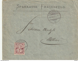 LETTERA SVIZZERA 5 1887 TIMBRO FRAUENFELD (YK2196 - Briefe U. Dokumente