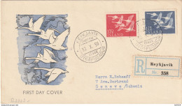 FDC ISLANDA 1956 (YK2101 - FDC