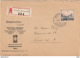 RACCOMANDATA SVIZZERA 1943 40 TIMBRO BERN KIRCHENFELD (YK24 - Storia Postale