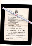 1999 DOODSBRIEF -  LUCIENNE MILLE DECEDEE 1961  HAZEBROUCK - Obituary Notices