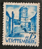 WÜRTTEMBERG 1947 Porte De La Ville De Wangen 75 Pf Mi. 11 Oblitéré - Württemberg