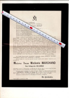 2002 DOODSBRIEF -  VEUVE MODRSTE MARCHAND NEE ALDEGONDE BOLDODUC DECEDEE A VALENCIENNE 1951 - Obituary Notices