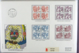 Switzerland 1977, Special Stempel Recommanded FDC, Schweizer Volksbräuche - Folk Customs, 4-Blocks-4x, Mi. 1105 - 1108 - FDC