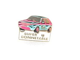 PIN'S   VOLKSWAGEN  GOLF   RALLYE  SUPER U BONNETABLE - Volkswagen