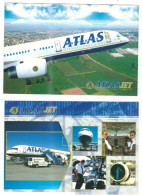 AIRLINE PUBLISHED ATLAS AIRWAYS 2 POSTCARDS LOT 2 - 1946-....: Moderne