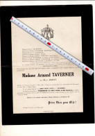 2009 DOODSBRIEF -  MADAME ARMAND TAVERNIER NEE MARIE LEROY DECEDEE A VICOIGNE 1936 - Obituary Notices