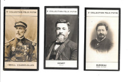 CN34 - CHROMOS FELIX POTIN 2ème COLLECTION - GENERAL DEWET - AMIRAL COURREJOLLES - BURDEAU - Félix Potin