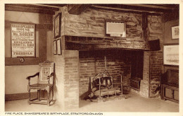 L240 England Fire Place Shakespear's Birthplace Stratford-on-Avon Postcard - Stratford Upon Avon