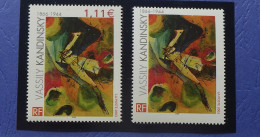 RARE VARIÉTÉ SANS FACIALE KANDINSKY YT 3585a** SIGNÉ CALVES LUXE - Unused Stamps
