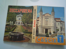 Pieghevole A Soffietto "CASCIA - ROCCAPORENA  22 Vedute"  Anni 1960 - Dépliants Turistici
