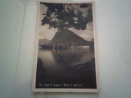 Cartolina Viaggiata "Lago Di Lugano E Monte S. Silvestro" 1931 - Lugano