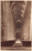 L240 England The Nave Canterbury Cathedral Interior Vintage Postcard - Canterbury