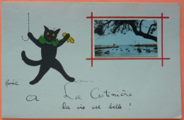 CARTE A LA COTINIERE LA VIE EST BELLE - ILE OLERON - 17 -2 SCANS-18 - Ile D'Oléron