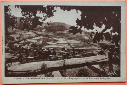 CARTE LES NONNIERES - 07 - PAYSAGE VU DE LA ROUTE DE SAINT AGREVE - 2 SCANS 18 - Sonstige & Ohne Zuordnung