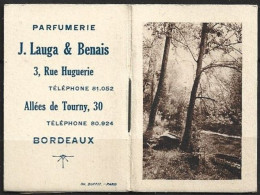 PETIT ALMANACH DE POCHE 1929 Parfumerie J.Lauga & Benais Bordeaux Format 6 X 4 Cm - Small : 1921-40