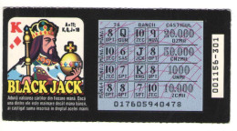 BKACK JACK LOTTERY TICKET,  RED KING TILES No 017605940478,  ROMANIA - Lottery Tickets