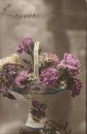 CPA Anniversaire Fleurs - Sonstige & Ohne Zuordnung