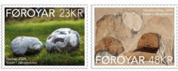 Faroe Islands 2024 - Mint Complete Series 2 Stamps Organic Art II: Watercolor, Weaving, Embroidery And Clay - Faroe Islands
