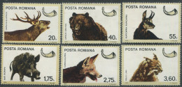 Romania:Unused Stamps Serie Fauna, Animals, Deer, Bear, Goat, Boar, Fox, Lynx, 1976, MNH - Unused Stamps