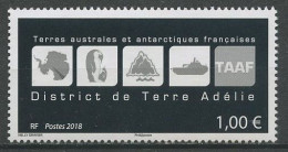 TAAF 2018  N° 868 **  Neuf MNH Superbe Oiseaux Manchots Bateaux Districk De Terre Adélie Logos Birds Ships Cartes - Ungebraucht