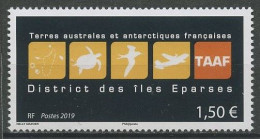 TAAF 2019  N° 907 ** Neuf MNH Superbe Faune Oiseaux Phaeton à Bec Jaune Tortue Turtle Birds Avion Plane Transall Carte - Ungebraucht