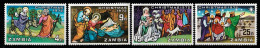 1972 Zambia Natale Christmass Set MNH** Nat19 - Kerstmis