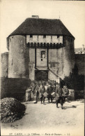 CPA Caen Le Chateau Porte De Secours Soldats Militaria - Caen