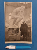 RODIN Et Son PENSEUR Dans L'atelier Du Dépôt Des Marbres. Photo De Magazine. - Sin Clasificación