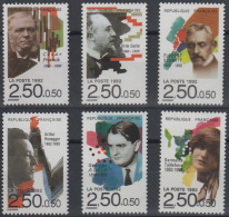 Personnages Célèbres 1992, La Série Complète** N°2747 à 2752 - Ungebraucht