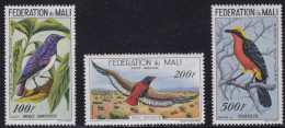 1960 FEDERAZIONE DEL MALI Uccelli Posta Aerea N. 2/4 -3 Valori MNH** - Autres & Non Classés