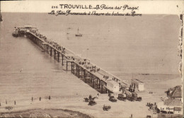 CPA Trouville Reine Des Plages La Jetee Promenade A L'heure Du Bateau Du Havre - Trouville