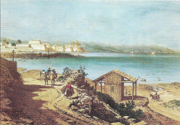 Cp Toilée Neuve, Antibes En 1860 ,, Le Fort Carré - Antibes - Les Remparts