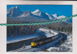 Banff National Park, Canada, The Via Passenger Train Rounds The Curves Of The Bow River Near Lake Louise - Ohne Zuordnung