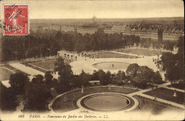 CPA Tour Paris Panorama Du Jardin Des Tuileries - Parks, Gärten