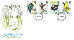 (RECTO / VERSO) BRITISH BIRDS - 16 JAN 1980 - READING. BERCKS - FIRST DAY COVER - 1971-1980 Decimal Issues