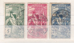 3 Timbres Suisse  Jubile De L'union Postale Universelle N° 77  N° 78  N° 79   Switzerland - Gebraucht