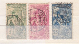 3 Timbres Suisse  Jubile De L'union Postale Universelle N° 77  N° 78  N° 79   Switzerland - Gebraucht