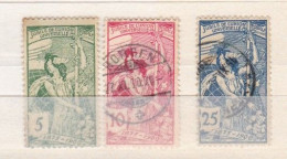 3 Timbres Suisse  Jubile De L'union Postale Universelle N° 77  N° 78  N° 79   Switzerland - Gebraucht