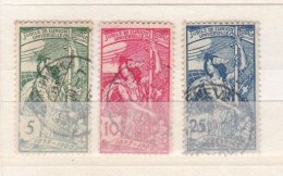 3 Timbres Suisse  Jubile De L'union Postale Universelle N° 77  N° 78  N° 79   Switzerland - Gebraucht