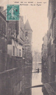 PUTEAUX JANVIER 1910 CRUE DELA SEINE RUE DE L'EGLISE REF 88397 - Puteaux