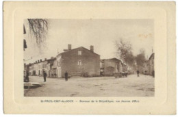 81 ST PAUL CAP DE JOUX AVENUE DE LA REPUBLIQUE ET RUE JEANNE D'ARC CPA 2 SCANS - Saint Paul Cap De Joux