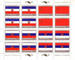 JUGOSLAWIEN MI-NR. 1859-1866 POSTFRISCH(MINT) KLEINBOGENSATZ TAG DER REPUBLIK - FLAGGEN - Blocks & Sheetlets