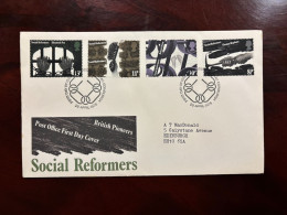 United Kingdom 1976 - Social Reformers FDC Stamps Set Philatelic Bureau Edinburgh - 1971-1980 Decimal Issues