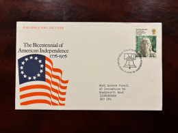 United Kingdom 1976 - 200 Years USA Independence FDC Stamps Set Philatelic Bureau Edinburgh - 1971-1980 Decimal Issues