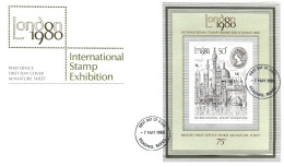 (RECTO / VERSO) LONDON 1980 - INTERNATIONAL STAMP EXHIBITION - FIRST DAY COVER - 7 MAY 1980 - BLOC - MINIATURE SHEET - 1971-1980 Decimal Issues