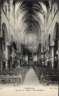 CPA Compiegne La Nef De L'Eglise Saint Jacques - Compiegne