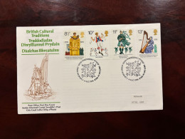 United Kingdom 1976 - British Cultural Traditions FDC Stamps Set Cardigan, Dyfed - 1971-1980 Decimal Issues