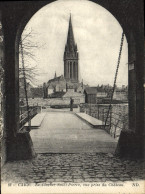 CPA Caen Le Clocher Saint Pierre Vue Prise Du Chateau - Caen